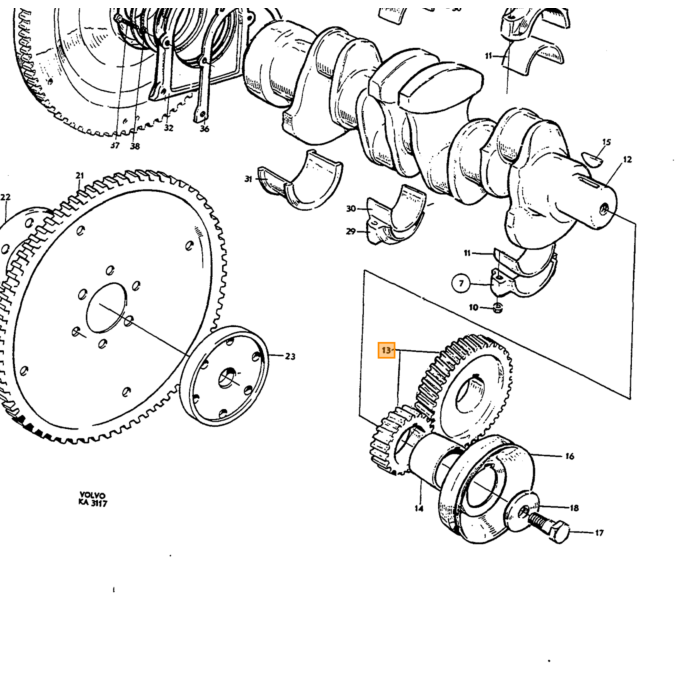 Volvo monteringsramme Volvo varenummer 276275