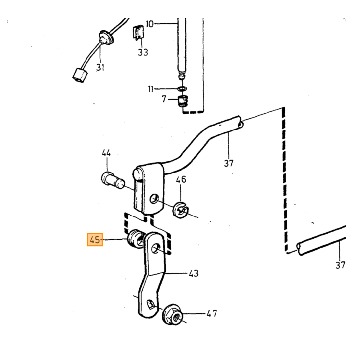 Volvo gummibøsning BW35+BW55+BW+AW71 gearstang 240 amazon 140 940 740 960 automatgear Volvo varenummer 381704