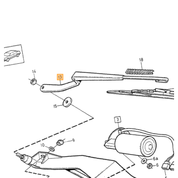 Ruitenwisser ARM links stuur kant: voor Linksgestuurd