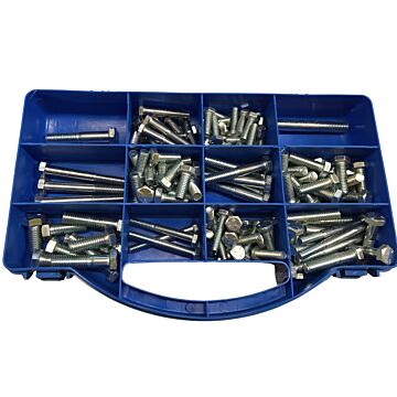 Bouten assortiment UNC 144 stuks 1/4 5/16 3/8 assortiment