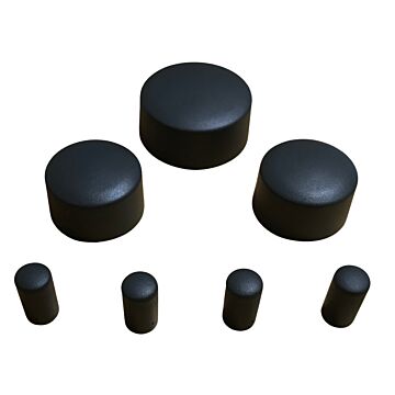 Knop radio volume set 7 stuks grijs HU803 HU850 HU601 Volvo S60 (-2009)  S80 (-2006)  V70 P26  XC70 (2001-2007)