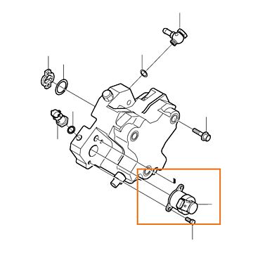 Brandstof benzine druk regeelaar Volvo C30  C70 (2006-)  S40  V50 (2004-)  S60 (-2009)  S80 (2007-)  V70 P26 (2001-2007)  V70 P26  XC70 (2001-2007)  V70  XC70 (2008-)  XC60 (-2017)  XC90 (-2014)