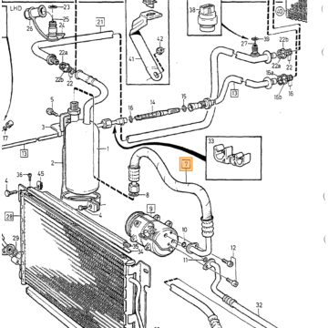 Airco Slang Benzine Volvo 850 - S70 - V70 - C70 - XC70 (3545505  3545532  9137404)