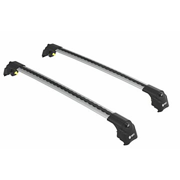 Dakdragers zilver voor aan roofrail/dakrail  Volvo V60 Cross country 2019+  6 max 75kg dakrail  wing vorm  voor weinig windgeruis